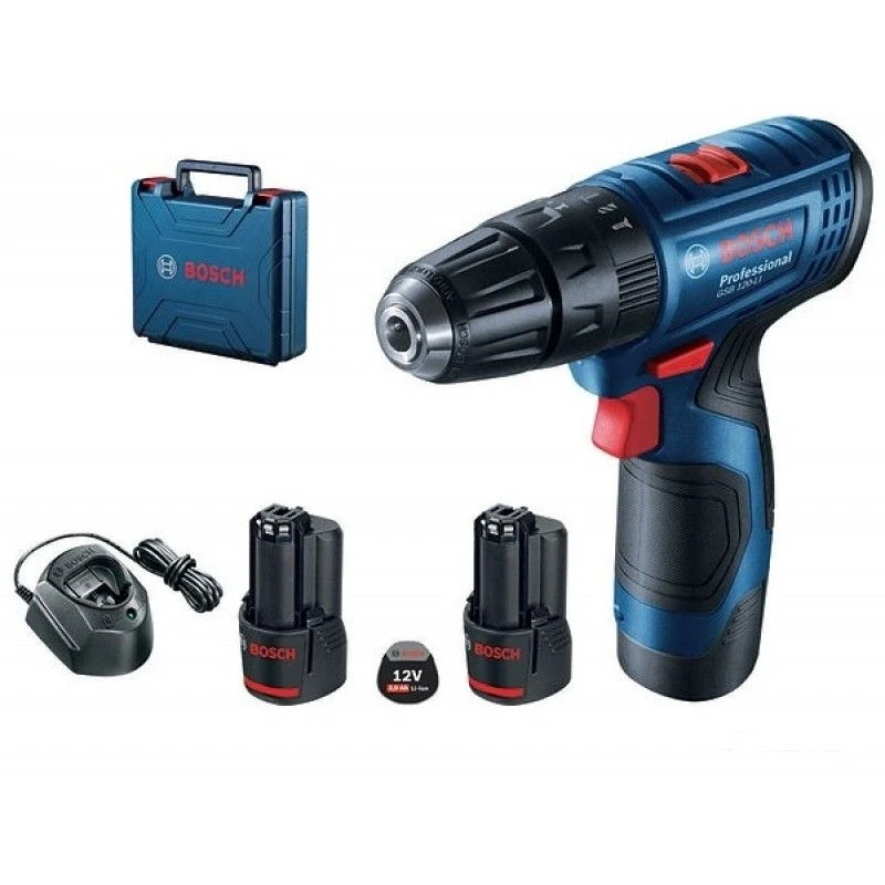 Акумулаторна ударна бормашина BOSCH GSB 120-LI Professional, 18 V, 2x2 Ah (06019G8100)